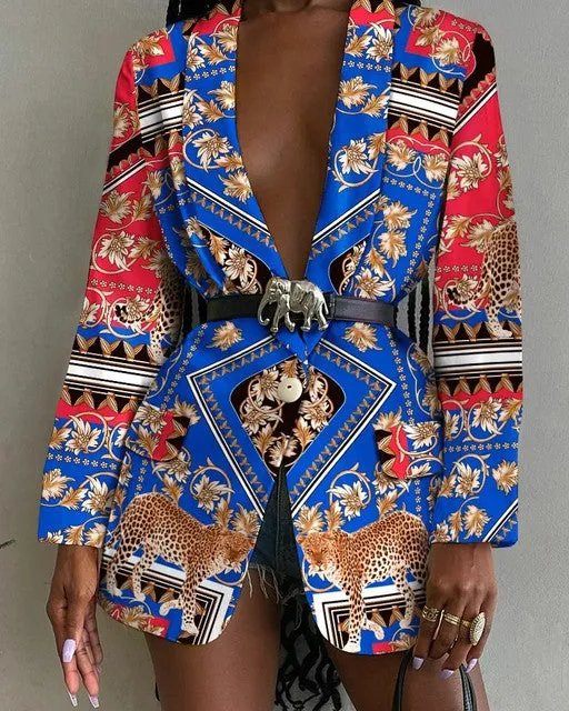 Abstract Blazer - Dames -  Stijlvolle en moderne pasvorm van hoogwaardig materiaal