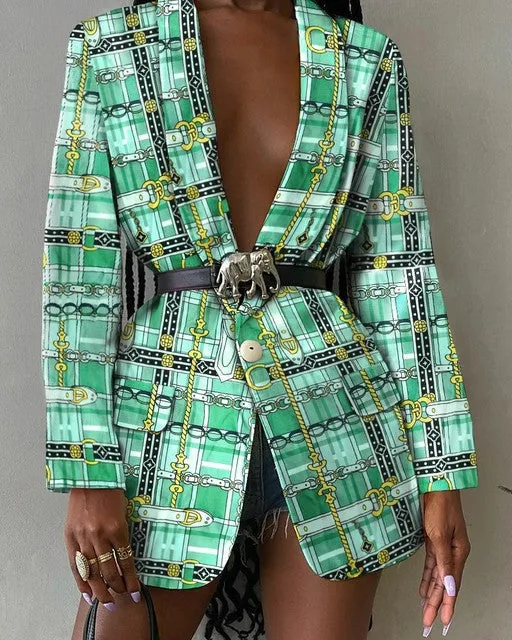 Abstract Blazer - Dames -  Stijlvolle en moderne pasvorm van hoogwaardig materiaal