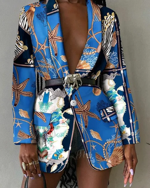 Abstract Blazer - Dames -  Stijlvolle en moderne pasvorm van hoogwaardig materiaal