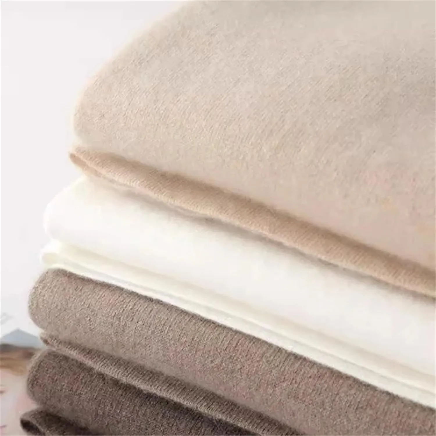 Autumn Winter Cashmere Sweatpants for Women Loose High Waist Wool Wide Leg Pants Womens Casual Straight Trousers