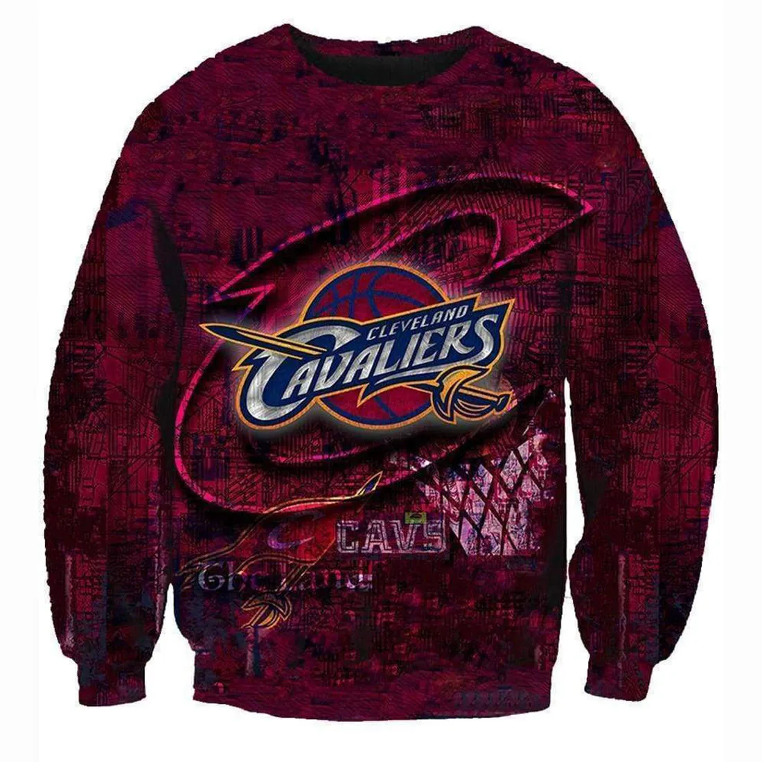 Basketball Cleveland Cavaliers Sweatshirts - Pullover Purple Sweatshirt