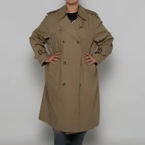 Beige Double Breasted Trench Coat - XL
