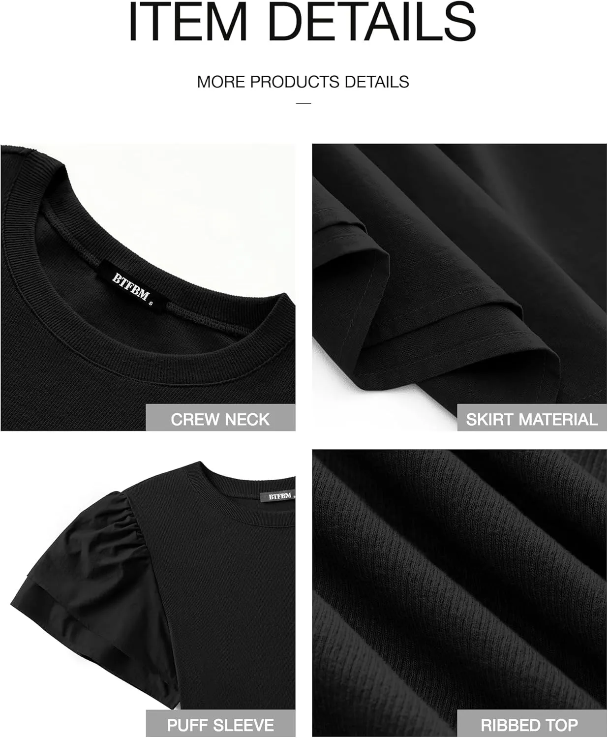 BTFBM Women Casual Summer Dresses 2025 Spring Crewneck Short Sleeve Tiered Flowy Boho Maxi Beach Vacation Dress Pockets