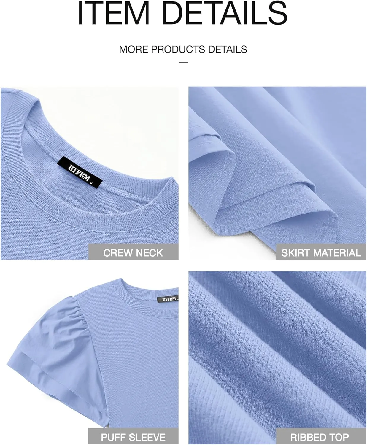BTFBM Women Casual Summer Dresses 2025 Spring Crewneck Short Sleeve Tiered Flowy Boho Maxi Beach Vacation Dress Pockets