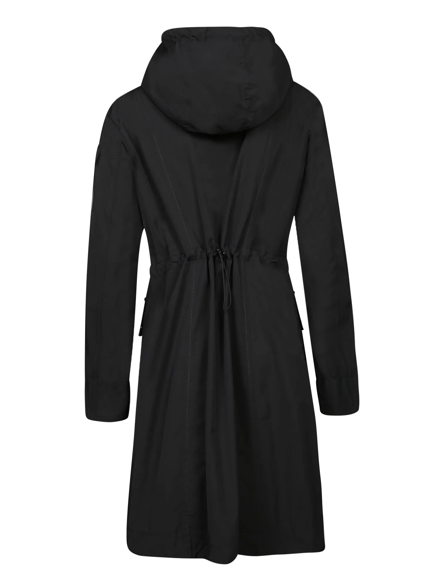 Laerte Black Long Parka Trench