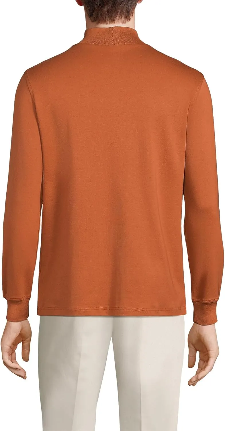 Lands' End Men's American-Grown Supima Cotton Mock Turtleneck Shirt