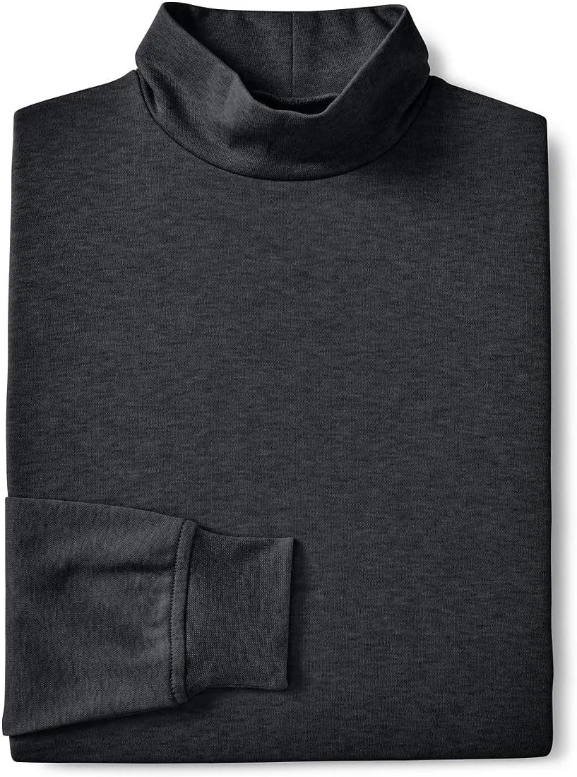 Lands' End Men's American-Grown Supima Cotton Mock Turtleneck Shirt