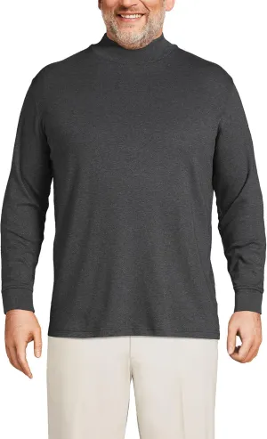 Lands' End Men's American-Grown Supima Cotton Mock Turtleneck Shirt