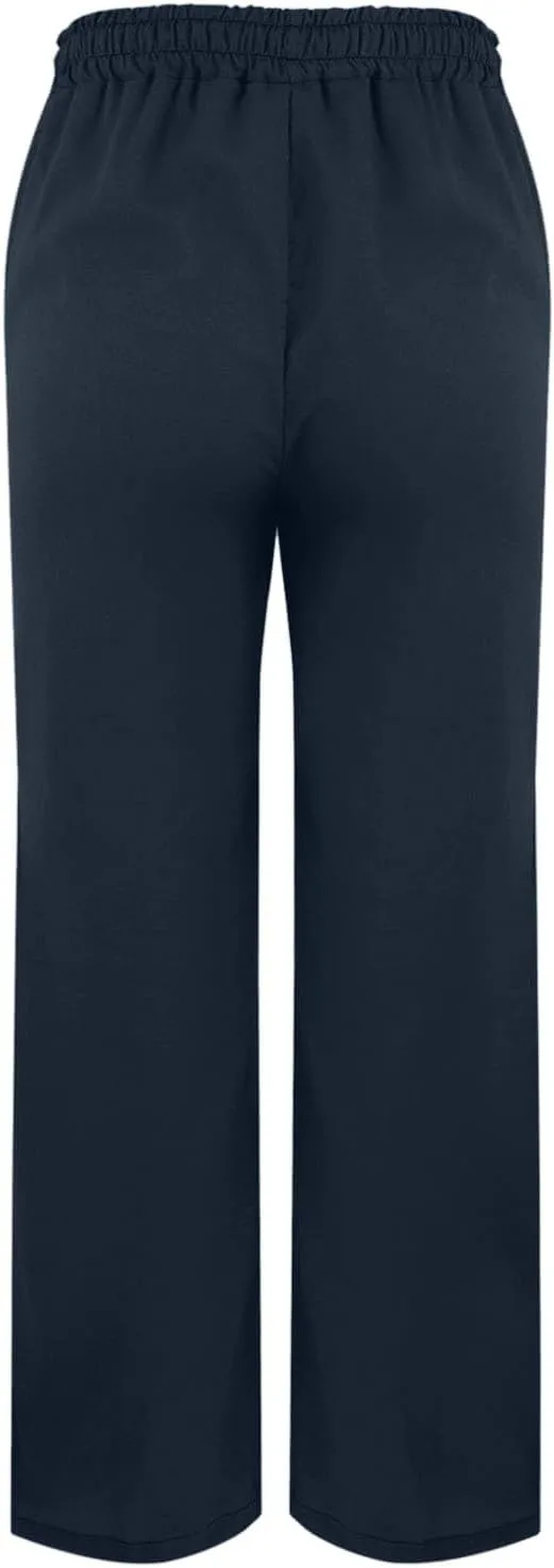 Linen Pants Women Lightweight 2025 Elastic Waist Split Hem Bootcut Pant Loose Fit Solid Color Trousers with Pockets