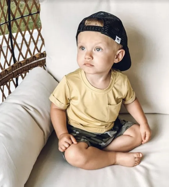 Little Bipsy - Basic Pocket Tee in Mustard