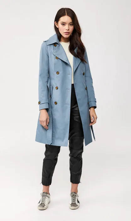 Mackage - Odel Classic Trench Coat with Vest in Sky Blue