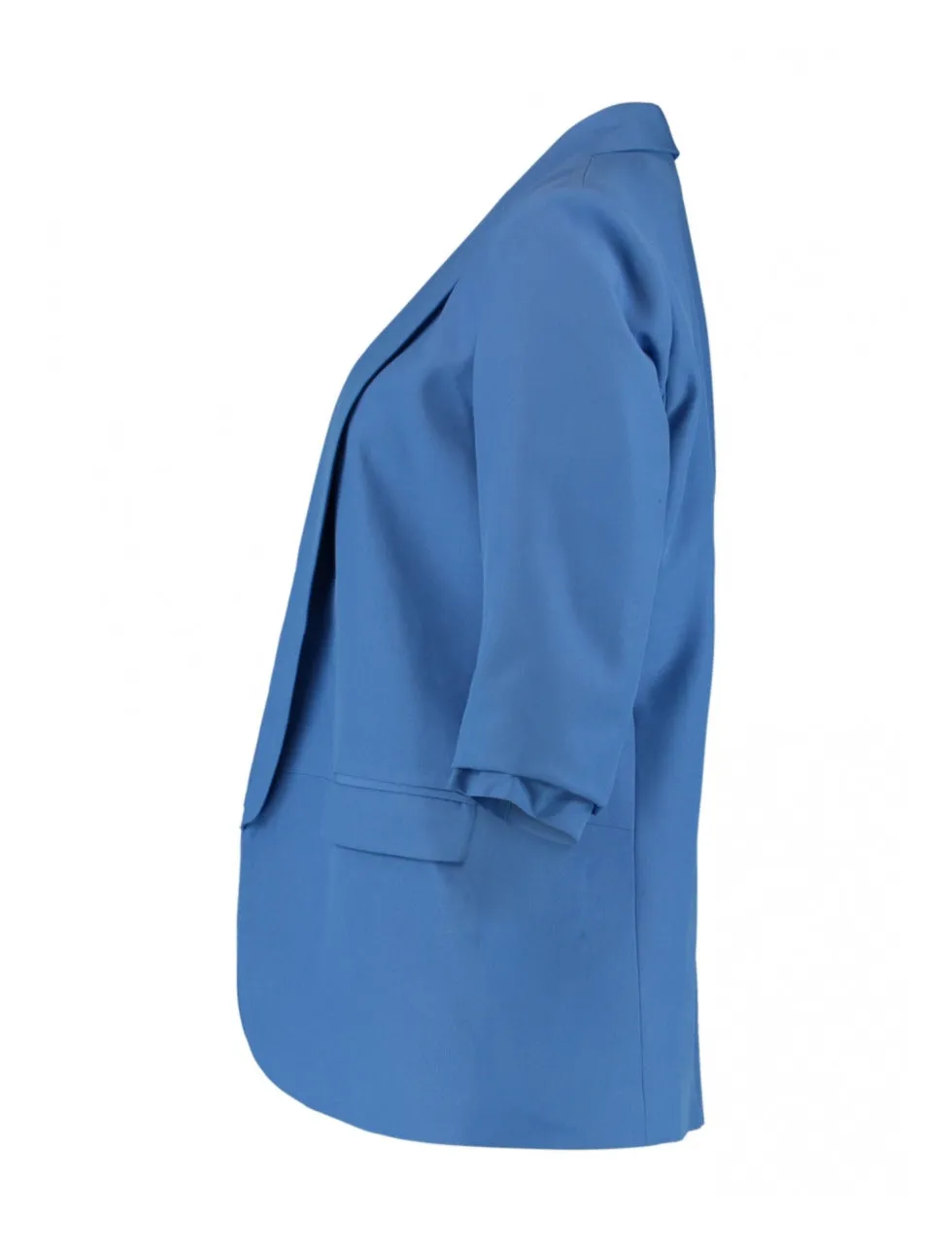 Malea Ocean Blue Gathered Sleeve Blazer