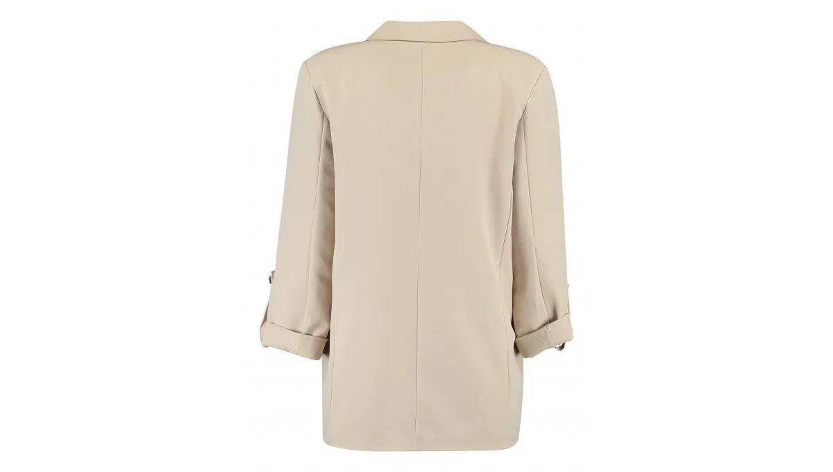 Nea Beige 3/4 Sleeve Blazer