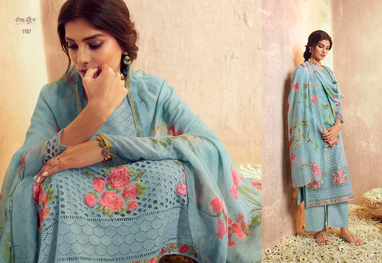 Omtex Presents Mushkan Pure Lawn Cotton Casual Wear Salwar Suits