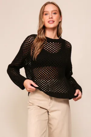 Pointelle Lightweight Sweater