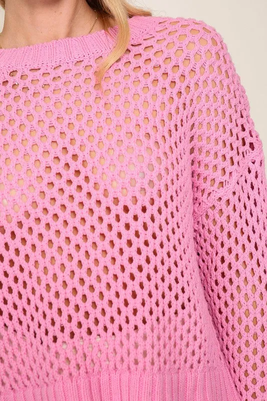 Pointelle Lightweight Sweater