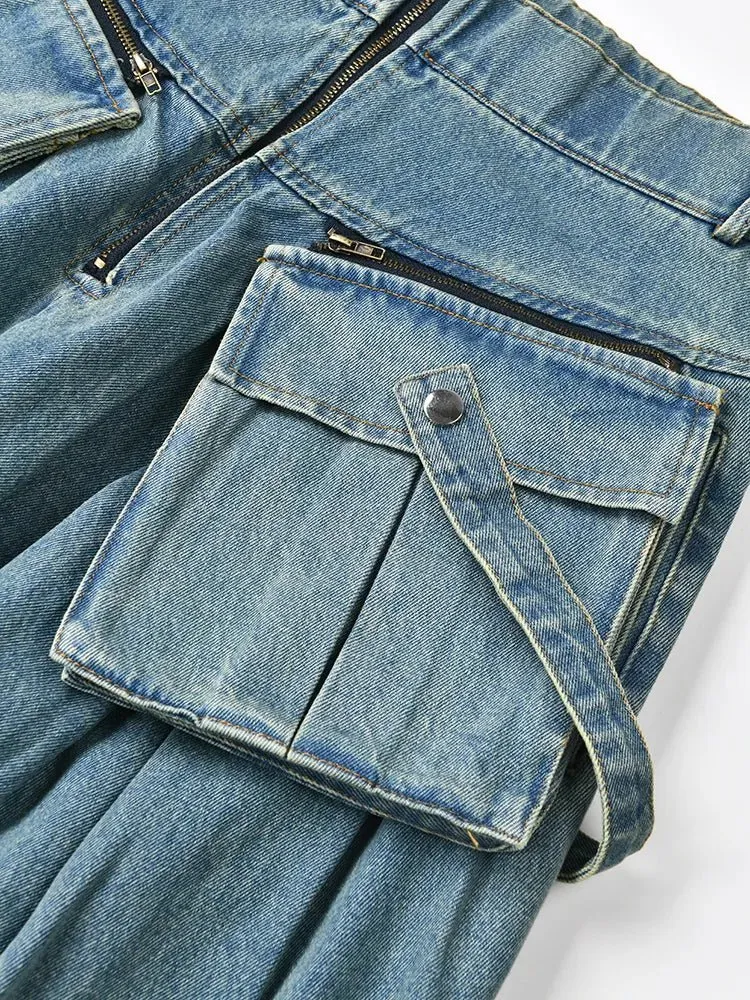 Pre Order:  Denim Sweater Wide Leg Pants Set