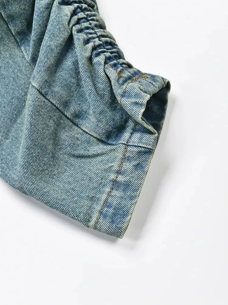 Pre Order:  Denim Sweater Wide Leg Pants Set