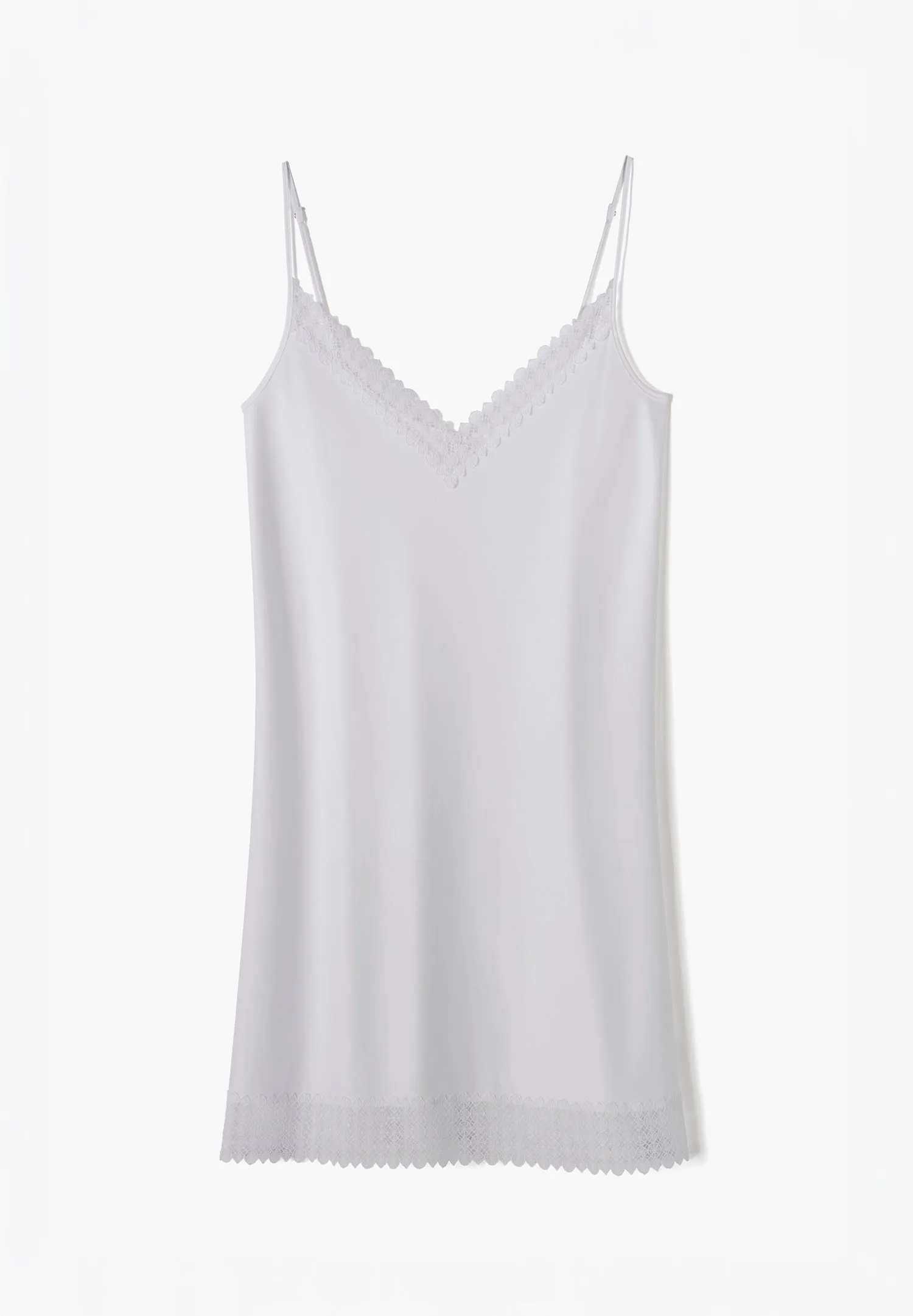 Sea Island | Sleepshirt Spaghettitrger - weiss