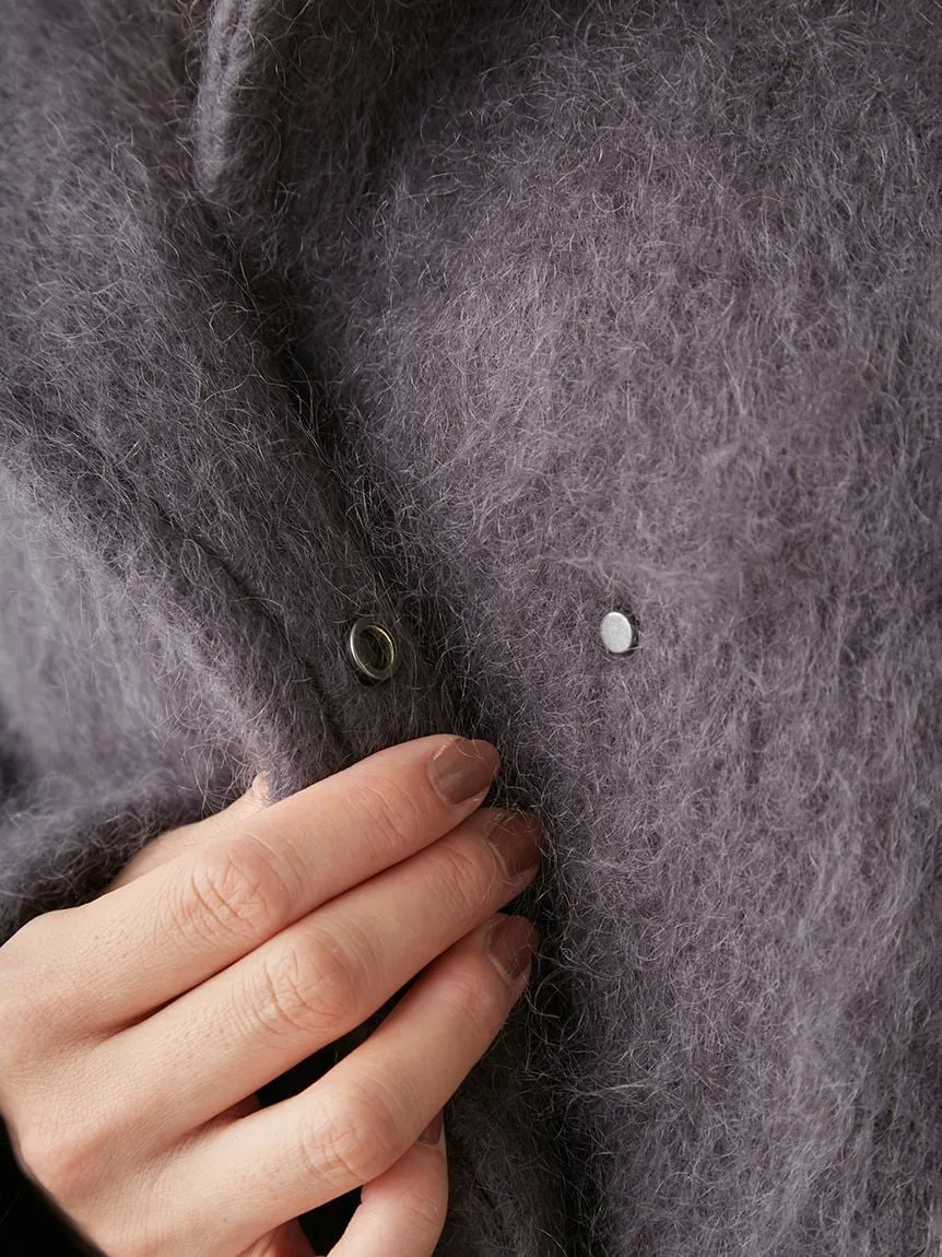 Shaggy Semi Cropped Mohair Wool Jacket