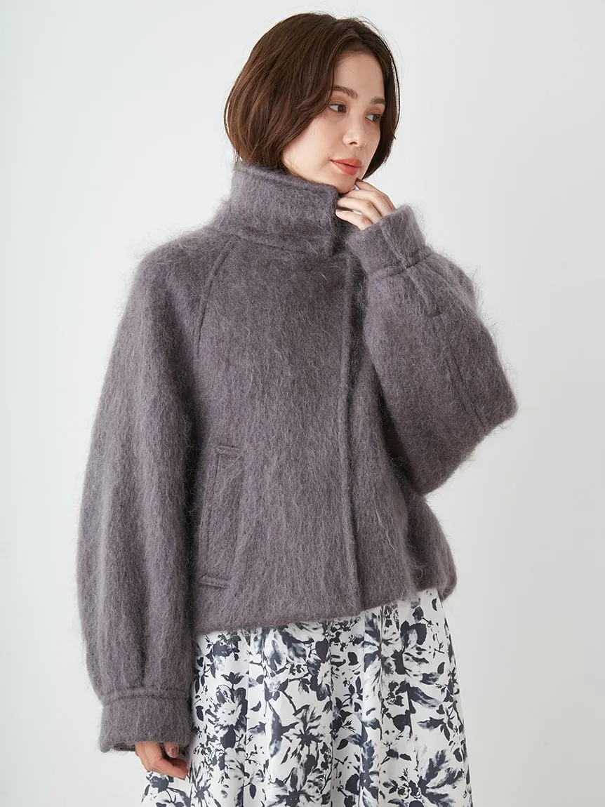 Shaggy Semi Cropped Mohair Wool Jacket