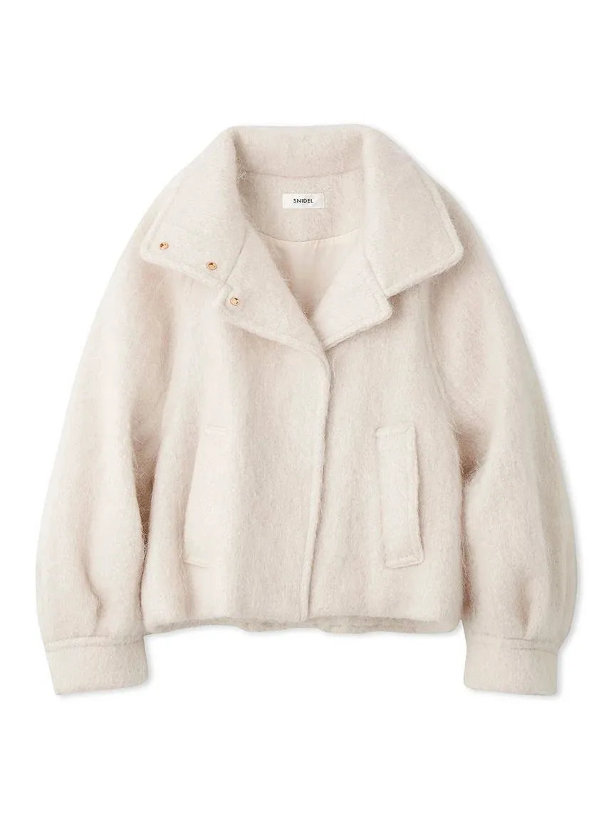 Shaggy Semi Cropped Mohair Wool Jacket