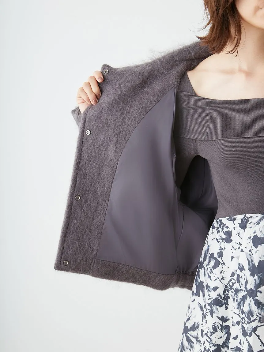 Shaggy Semi Cropped Mohair Wool Jacket