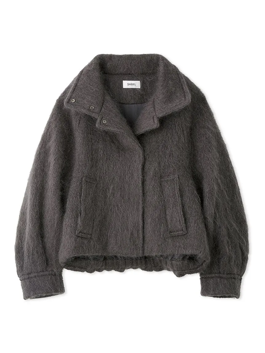Shaggy Semi Cropped Mohair Wool Jacket