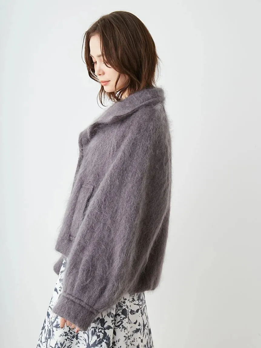 Shaggy Semi Cropped Mohair Wool Jacket