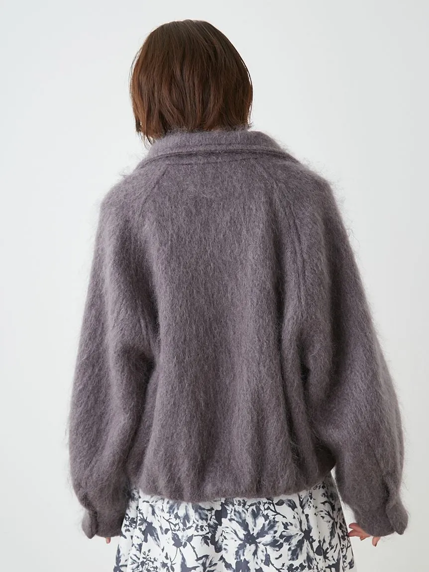 Shaggy Semi Cropped Mohair Wool Jacket