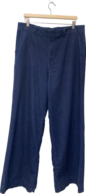Uni Qlo Blue Denim Trousers UK XXL