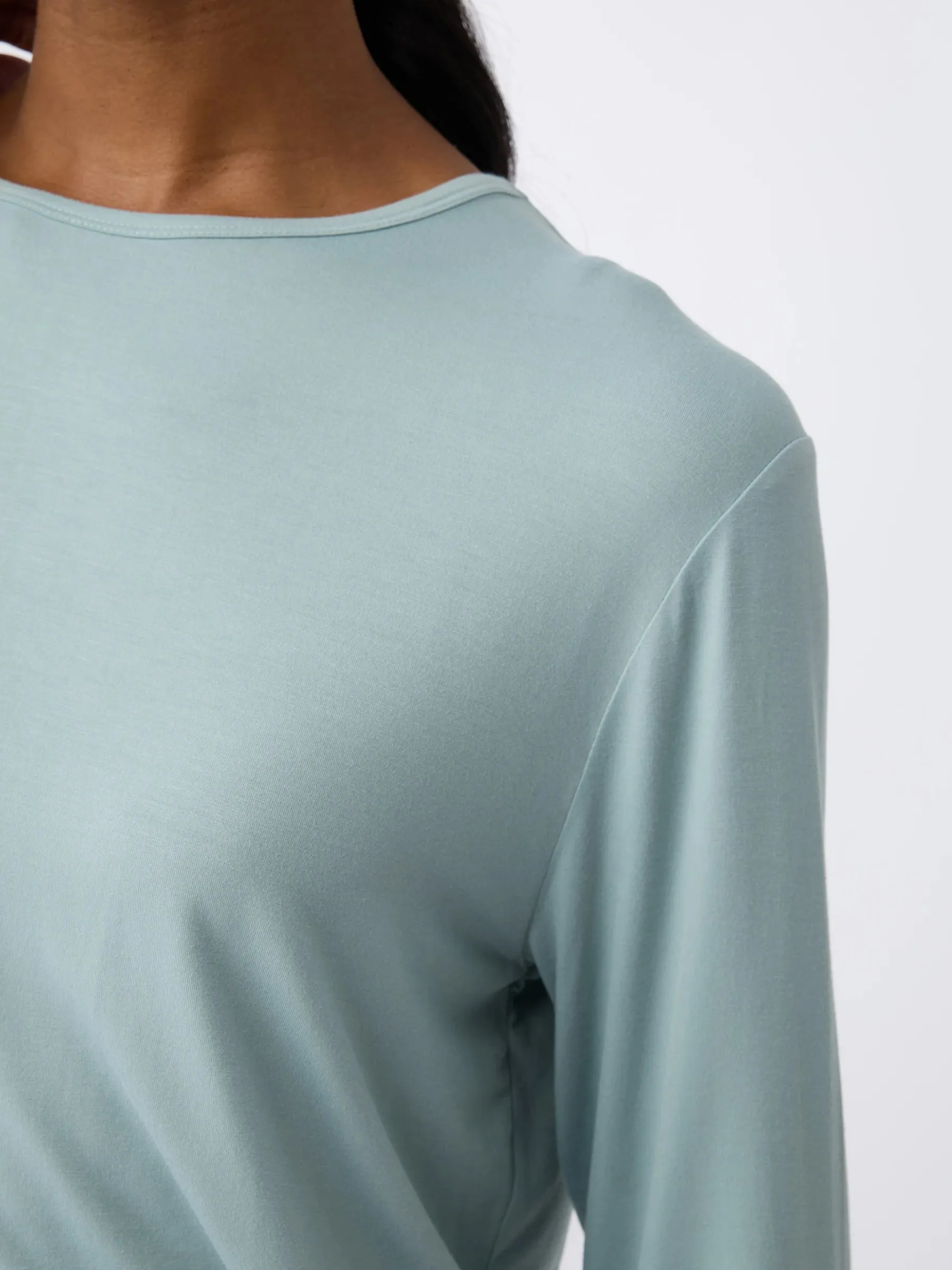 Women's Bamboo Stretch-Knit Long Sleeve Lounge Tee