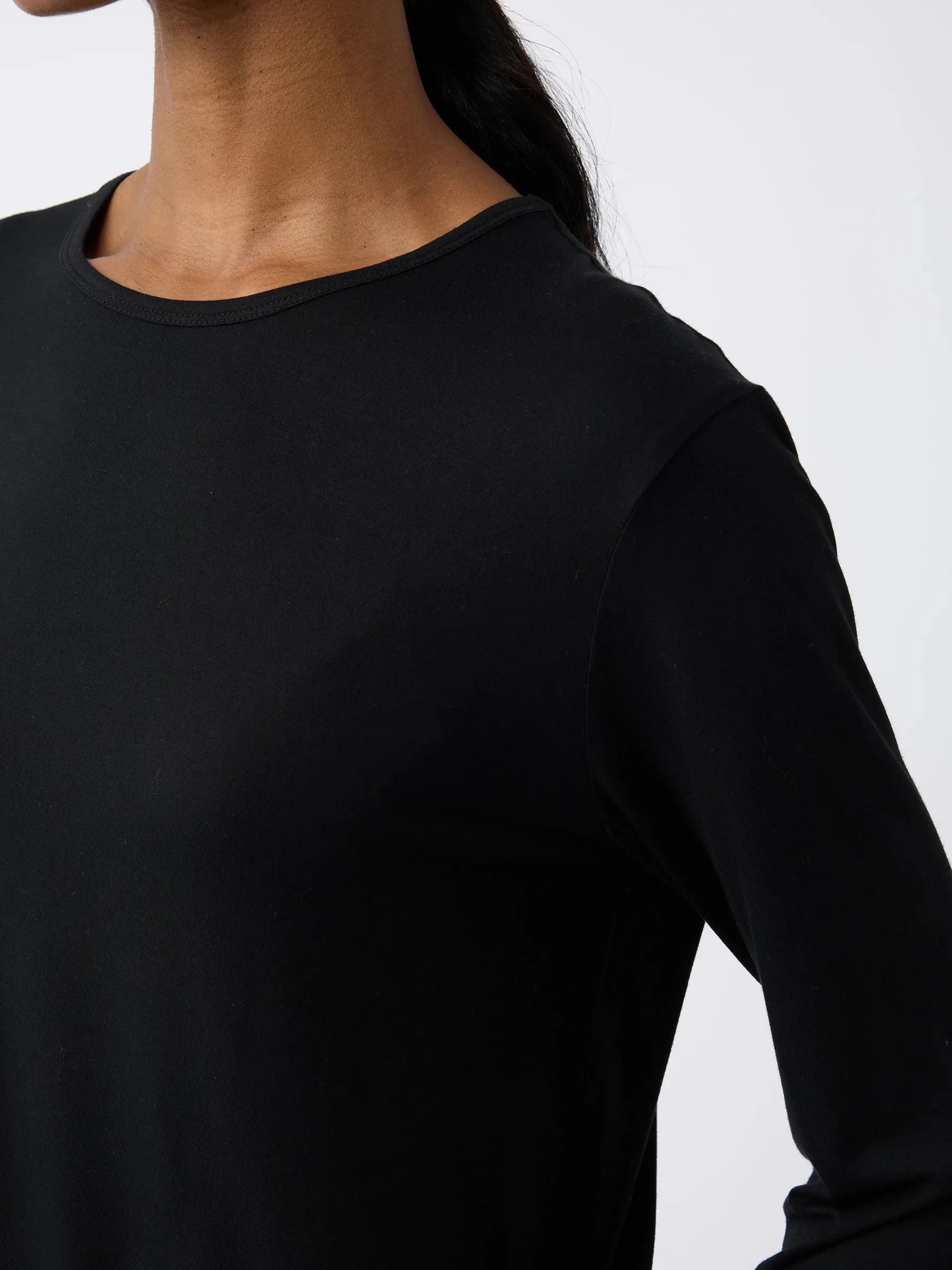 Women's Bamboo Stretch-Knit Long Sleeve Lounge Tee