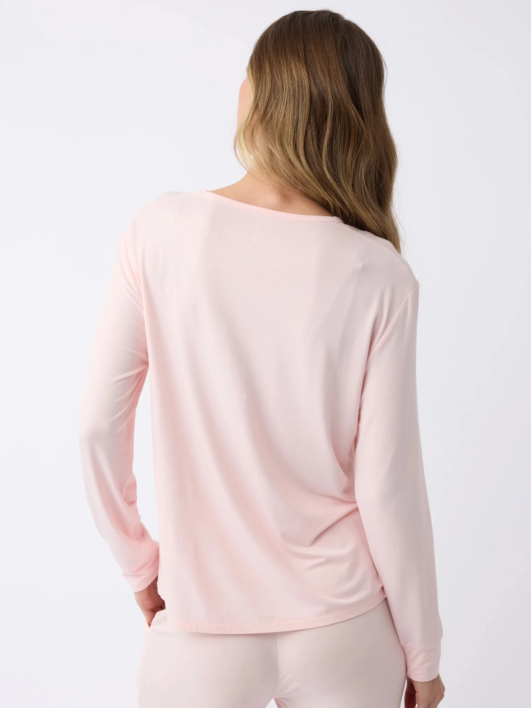 Women's Bamboo Stretch-Knit Long Sleeve Lounge Tee