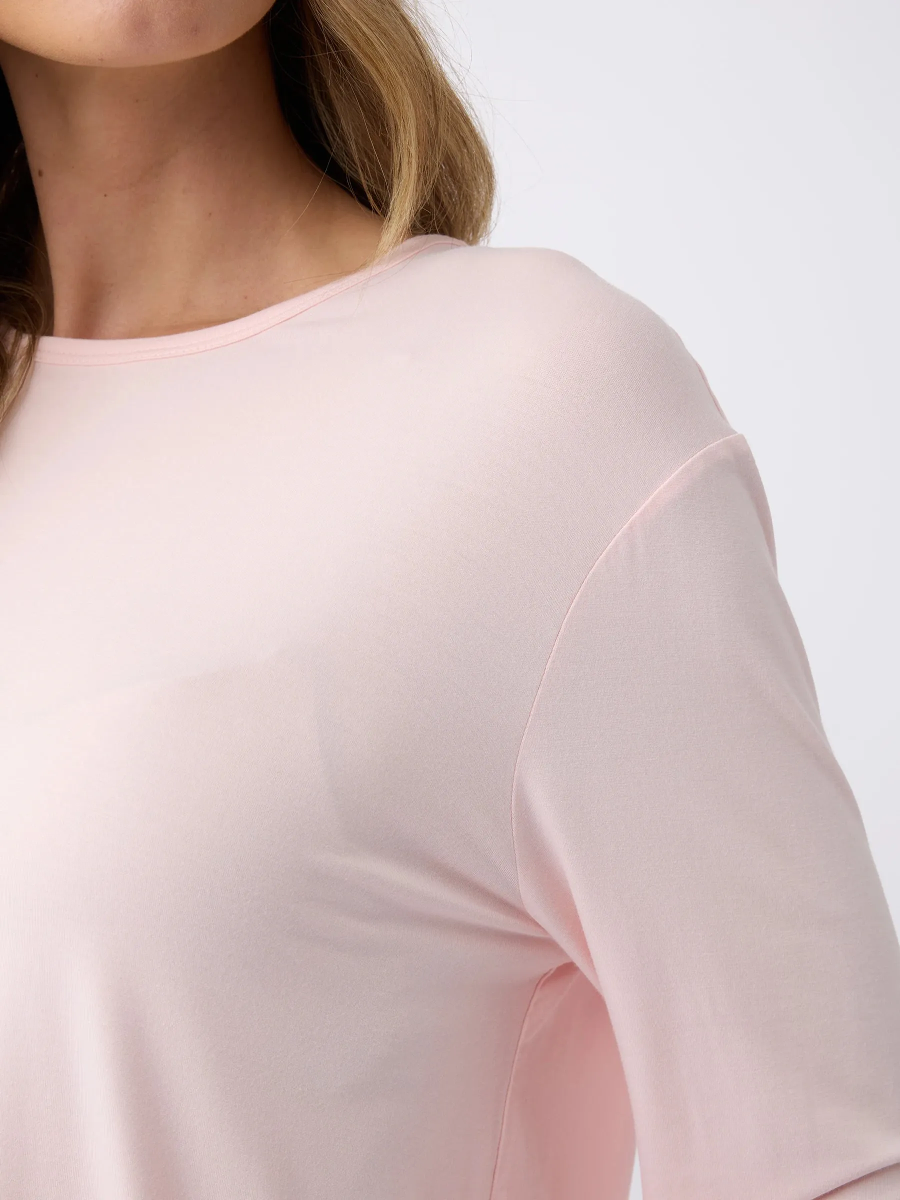 Women's Bamboo Stretch-Knit Long Sleeve Lounge Tee