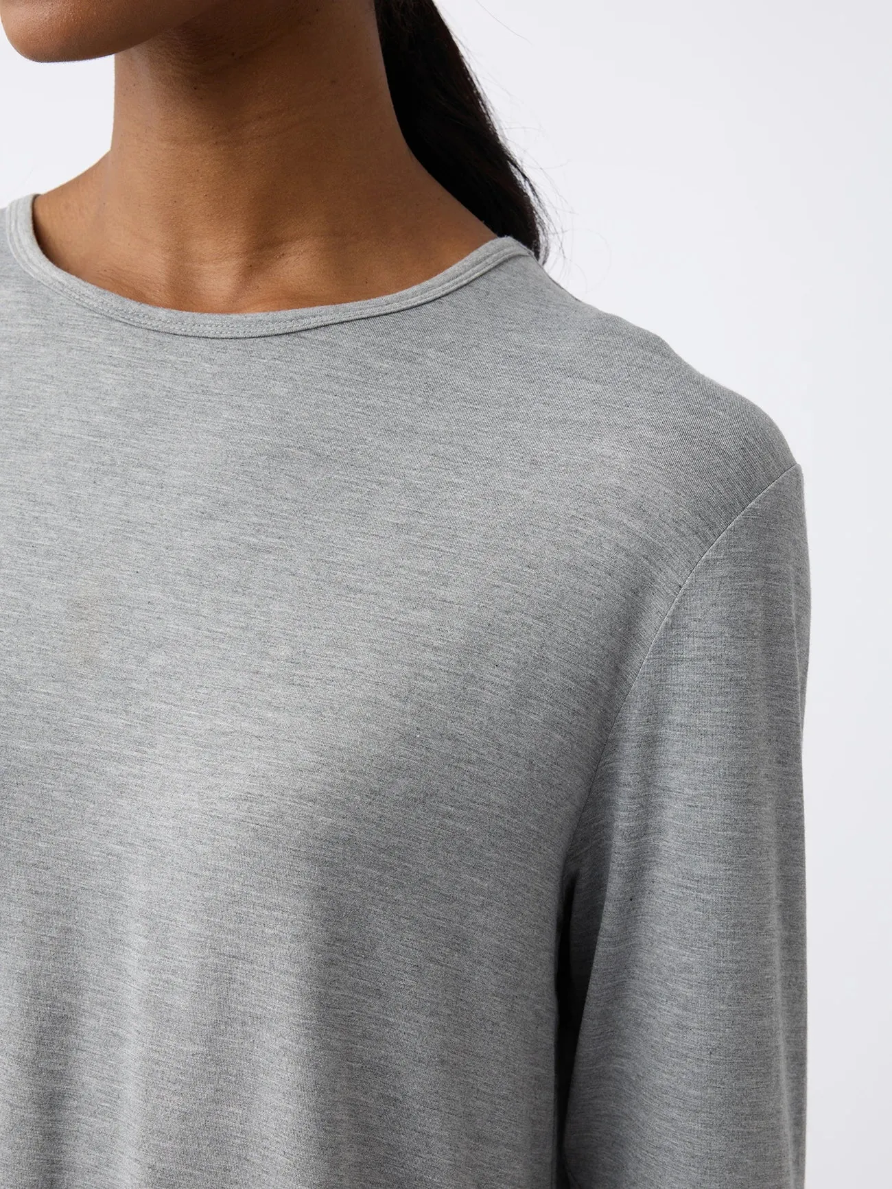 Women's Bamboo Stretch-Knit Long Sleeve Lounge Tee