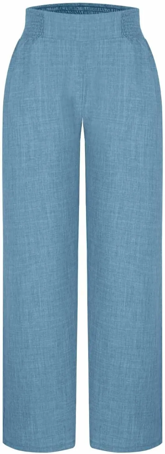 Womens Linen Pants Wide Leg Casual Baggy Trousers Pocketed Summer Palazzo Pants 2025 Beach Travel Vacation Outfits
