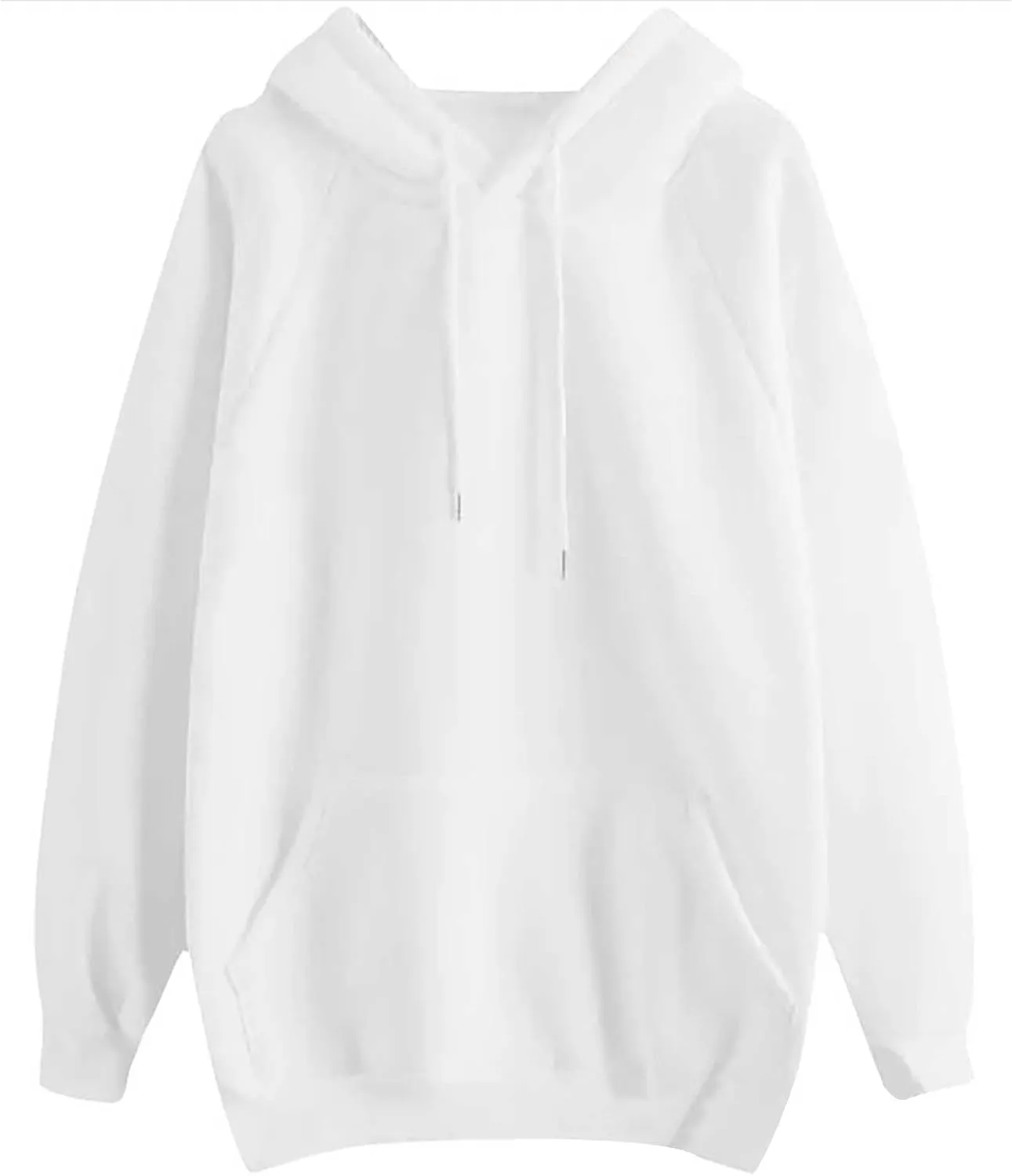 Women's Long Sleeve Fashion Hoodies Casual Oversized Loose Drawstring Pullover Crew Neck Long Sleeve Top with Pockets