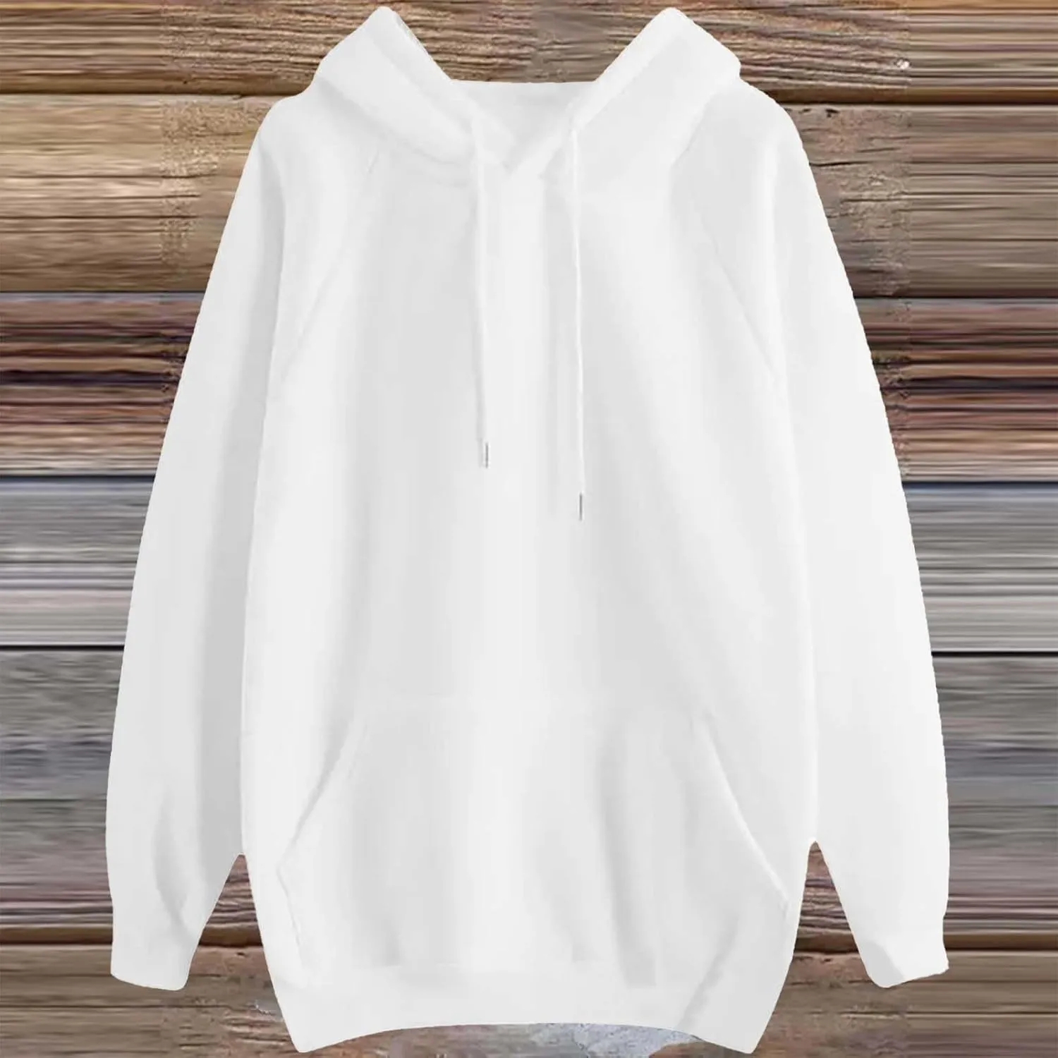 Women's Long Sleeve Fashion Hoodies Casual Oversized Loose Drawstring Pullover Crew Neck Long Sleeve Top with Pockets