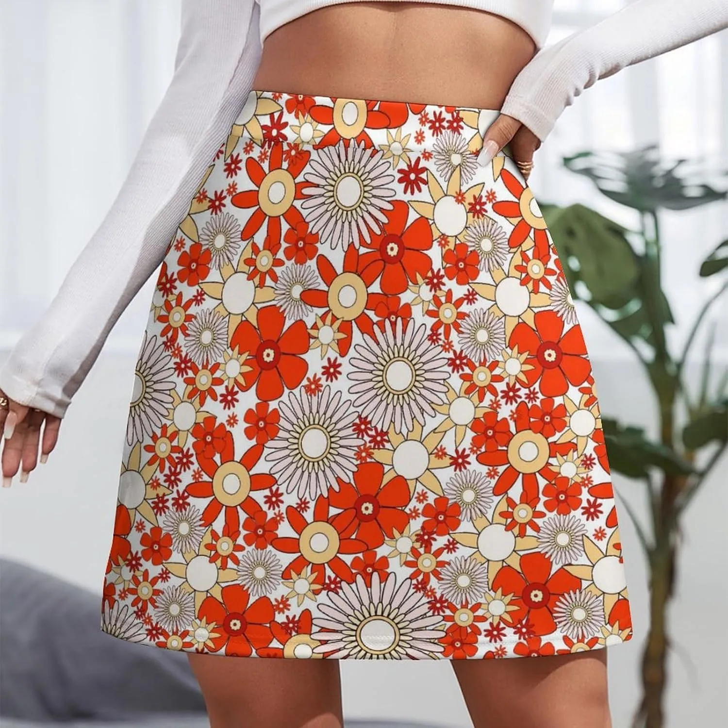 Womens Mini Skorts 80s 90s High Waisted Pencil Bodycon Short Skirt Sexy A-Line Mini Skirts