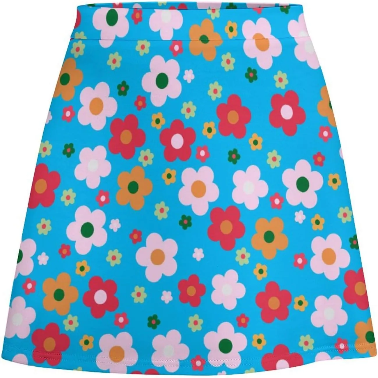 Womens Mini Skorts 80s 90s High Waisted Pencil Bodycon Short Skirt Sexy A-Line Mini Skirts