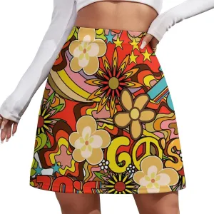 Womens Mini Skorts 80s 90s High Waisted Pencil Bodycon Short Skirt Sexy A-Line Mini Skirts