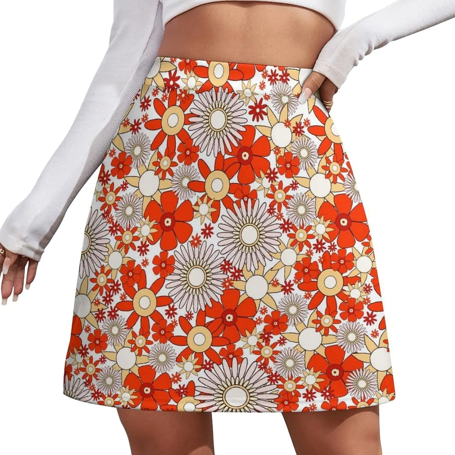 Womens Mini Skorts 80s 90s High Waisted Pencil Bodycon Short Skirt Sexy A-Line Mini Skirts