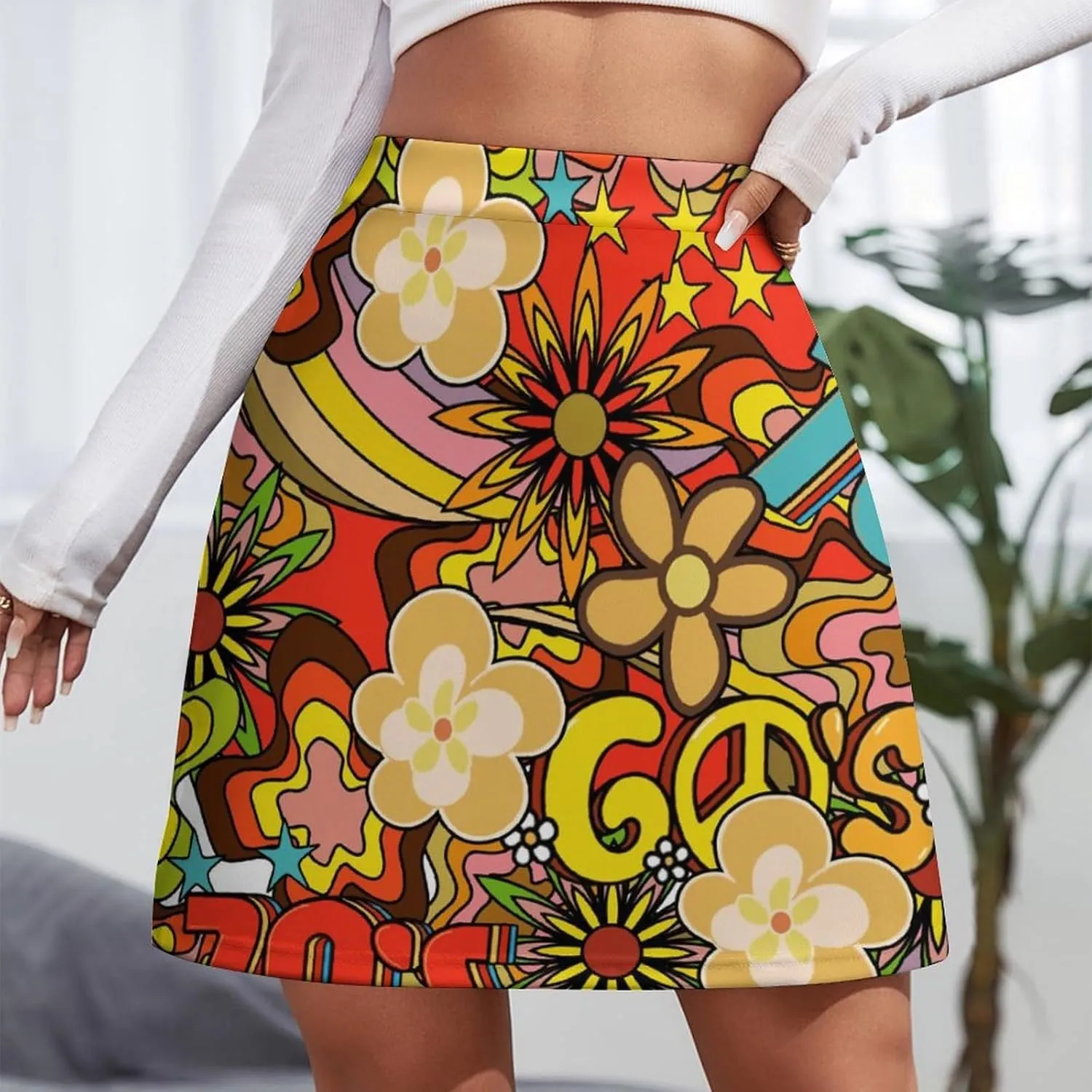 Womens Mini Skorts 80s 90s High Waisted Pencil Bodycon Short Skirt Sexy A-Line Mini Skirts