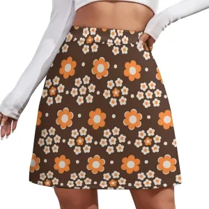 Womens Mini Skorts 80s 90s High Waisted Pencil Bodycon Short Skirt Sexy A-Line Mini Skirts