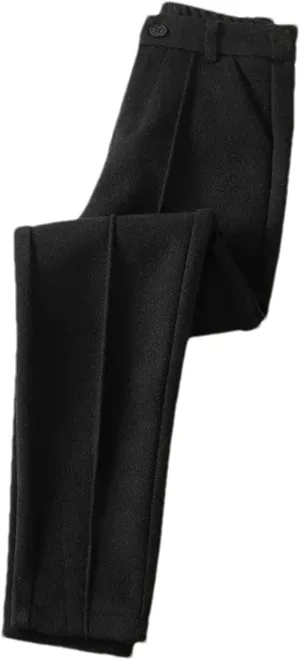 Women's Wool Knit Pants - High Waist Elastic Thick Casual Winter Soft Warm Trousers