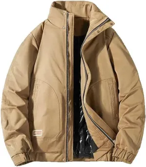 Xingfenly Winter Jacket Men Cotton Padded Coat Casual Plus Size Work Jackets Men' Clothing Baseball
